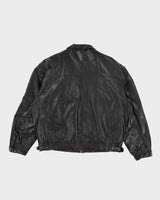 Vintage 80s/90s Aliza's Outerwear Quilt Lined Leather Jacket - XL