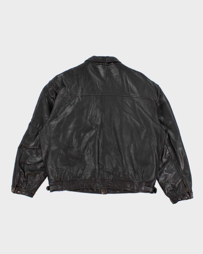 Vintage 80s/90s Aliza's Outerwear Quilt Lined Leather Jacket - XL