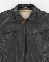 Vintage 80s/90s Aliza's Outerwear Quilt Lined Leather Jacket - XL