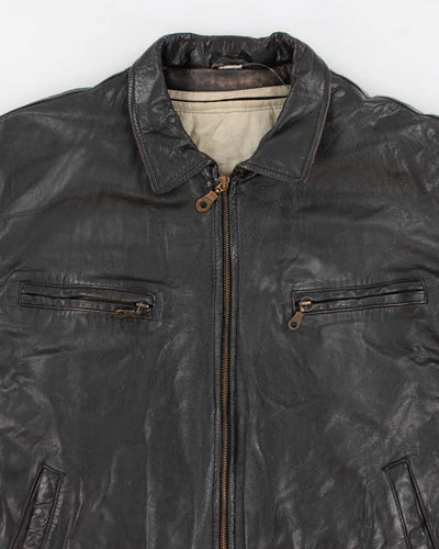 Vintage 80s/90s Aliza's Outerwear Quilt Lined Leather Jacket - XL