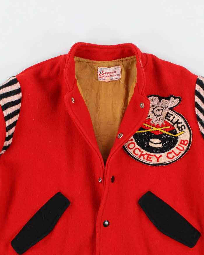 Vintage 60s Hockey Club Jacket - L