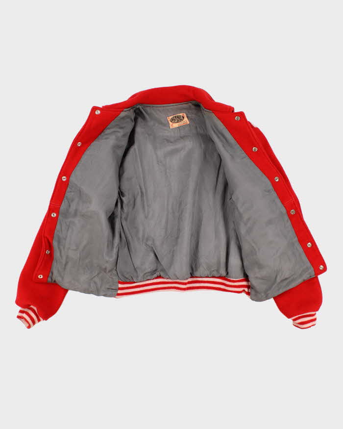 Mens Vintage 1960s Red Wool Cardinals Varsity Jacket - S
