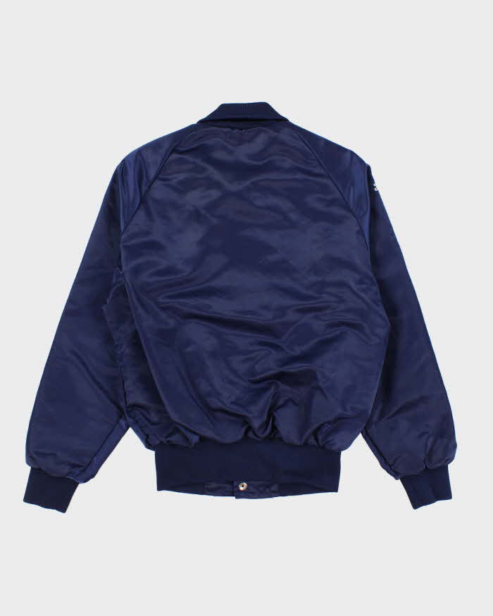 Mens Vintage 1990s Corporate Office Navy Bomber Jacket - S