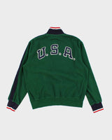 Mens Green Polo by Ralph Lauren Quarter Zip Sweatshirt - L