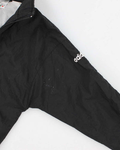90s Vintage Men's Black Adidas Zip Up Track Jacket - S
