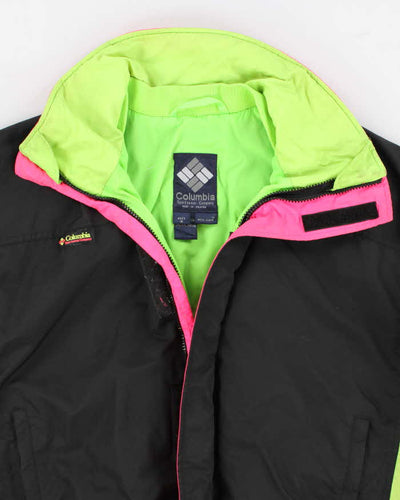 90s Vintage Men's Retro Black Columbia Zip Up Ski Jacket - M