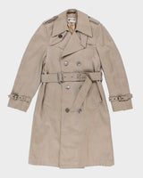 90s Vintage Men's Beige Pierre Cardin Trench Coat - S