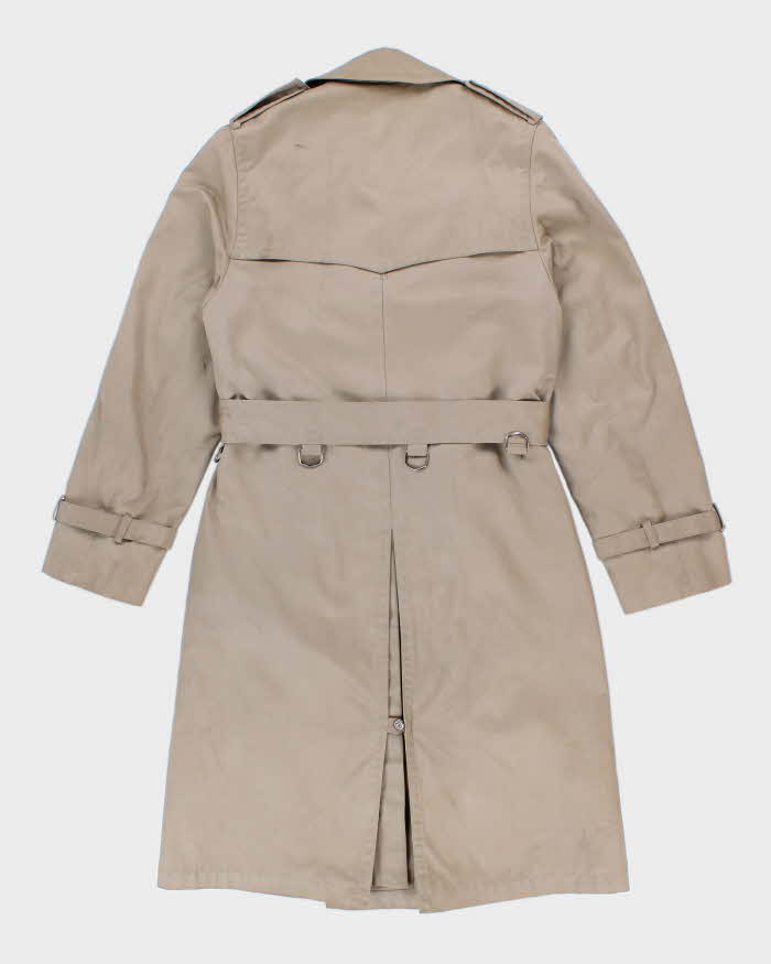 90s Vintage Men's Beige Pierre Cardin Trench Coat - S