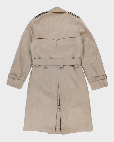 90s Vintage Men's Beige Pierre Cardin Trench Coat - S