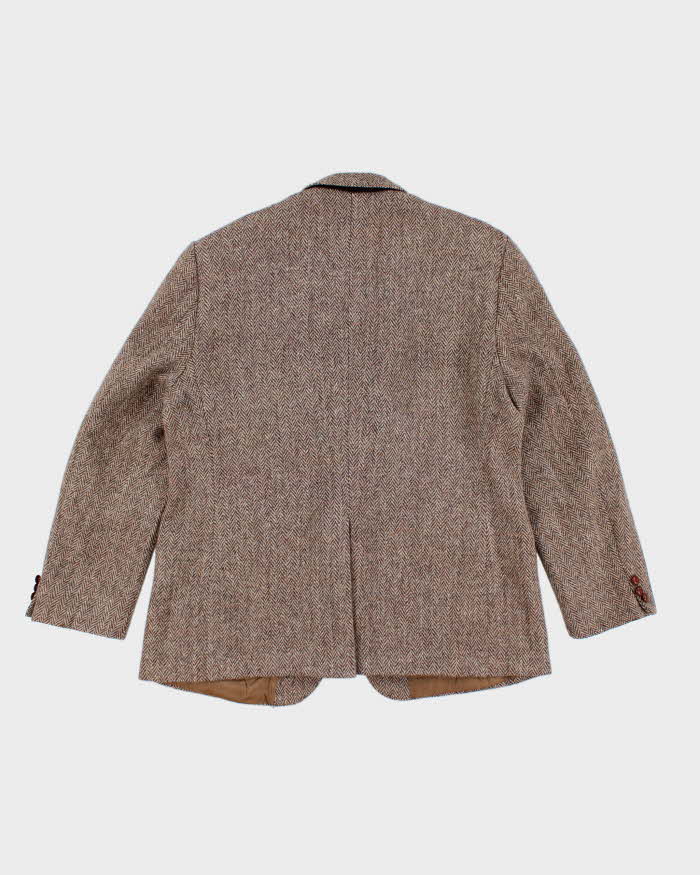 80s Vintage Mens Brown Herringbone Harris Tweed Blazer - XL – Rokit