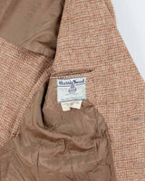 80s Vintage Mens Brown Harris Tweed Blazer - L