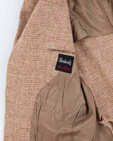 80s Vintage Mens Brown Harris Tweed Blazer - L