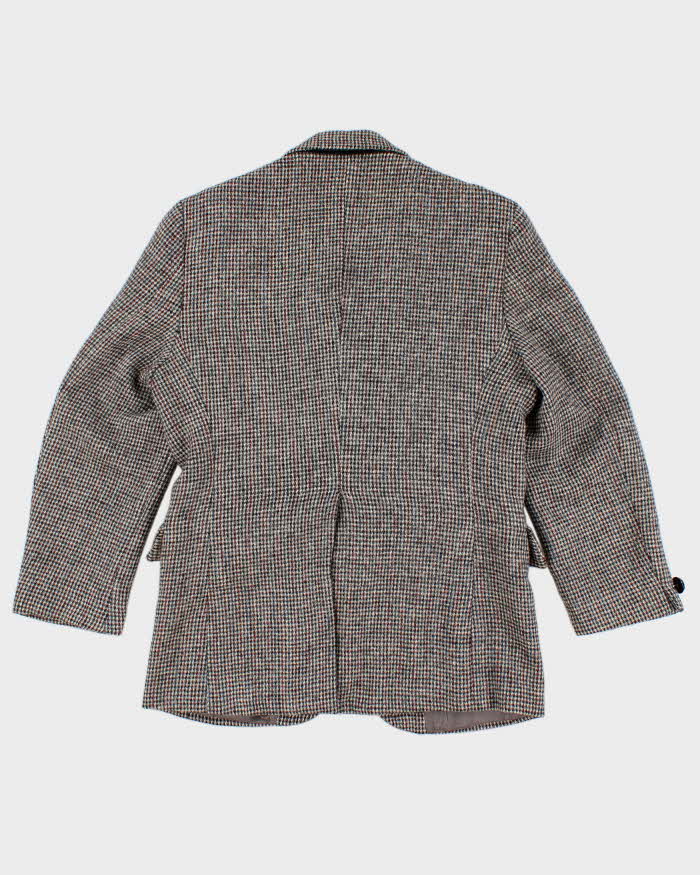 90s Vintage Mens Grey Harris Tweed Blazer - S