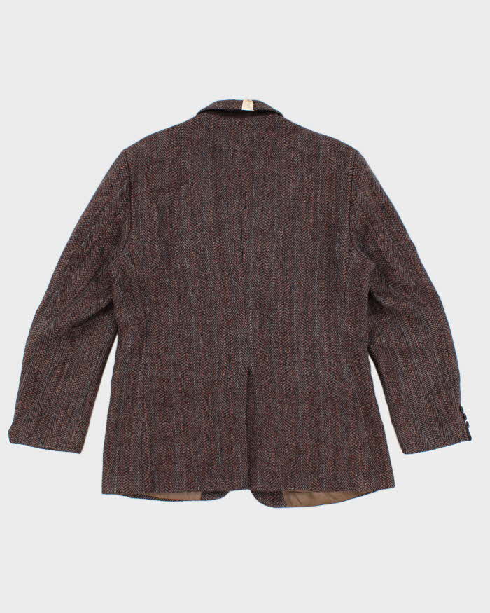 80s Vintage Men's Brown Harris Tweed Blazer - M