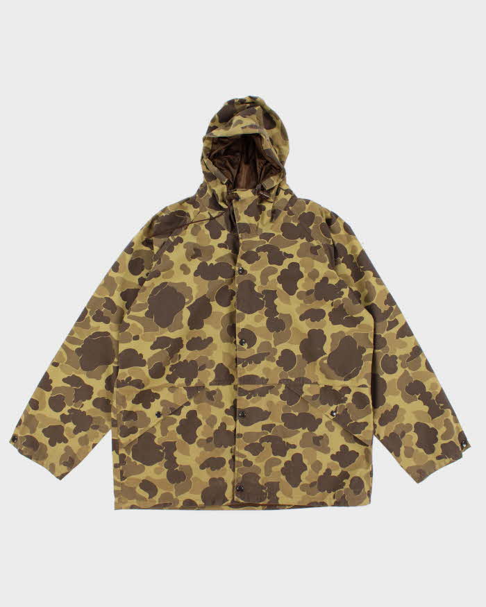 Vintage Mens Camouflage Hooded Jacket - L