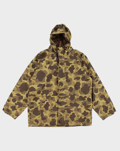 Vintage Mens Camouflage Hooded Jacket - L