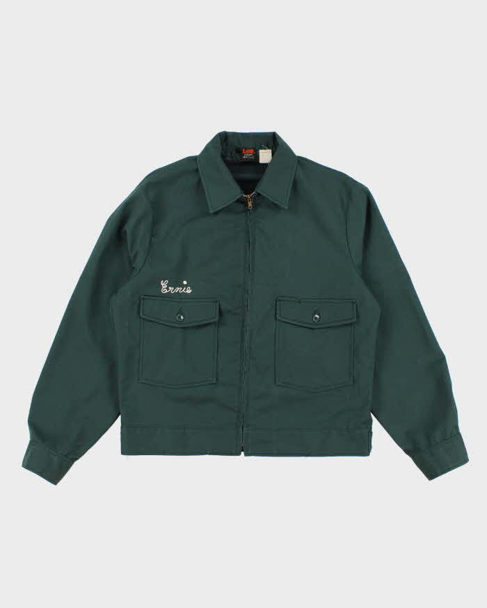 Vintage Mens Green Lee Zip Up Jacket - M