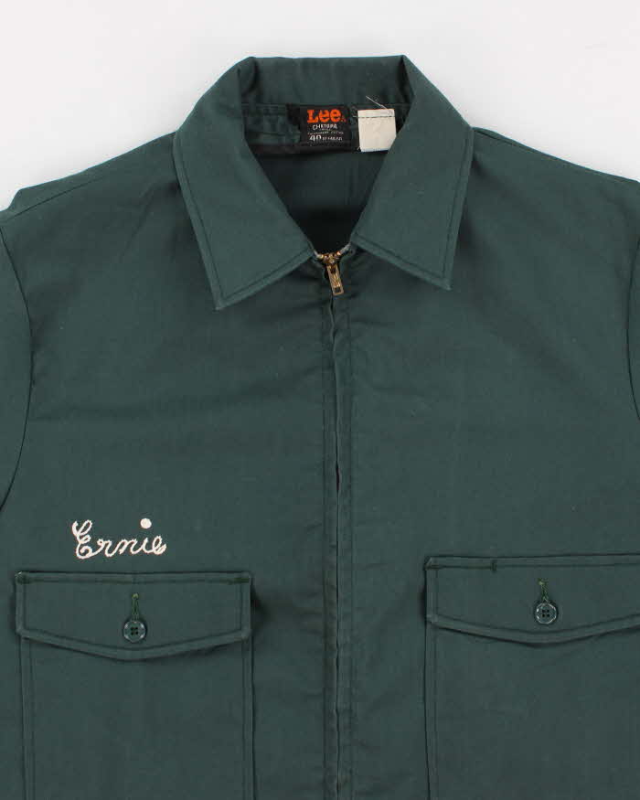 Vintage Mens Green Lee Zip Up Jacket - M