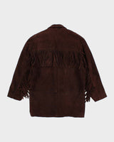 70s Vintage Men's Brown Suede Fridge Western Jacket - L