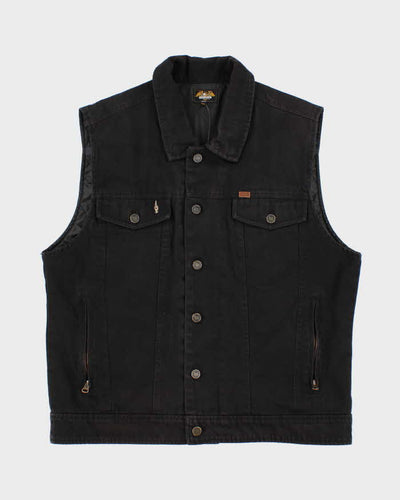 Loser Machine Sleeveless Black Denim Jacket - XL