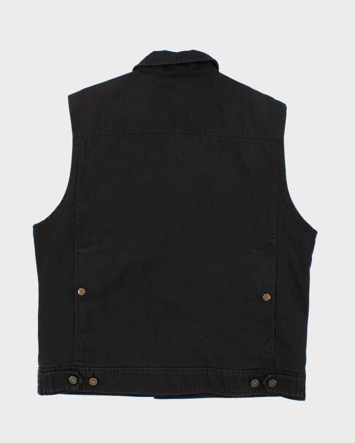 Sleeveless black denim jacket hotsell