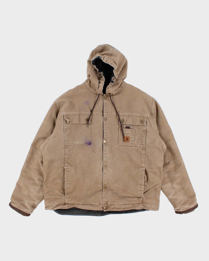 00s Carhartt Fleece Lined Hooded Workwear Jacket - XL