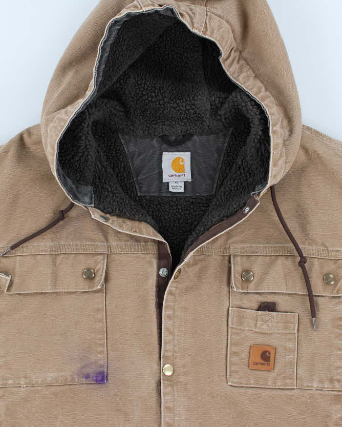 00s Carhartt Fleece Lined Hooded Workwear Jacket - XL