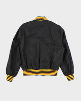 60s Vintage Men's Black Varsity Jacket - M