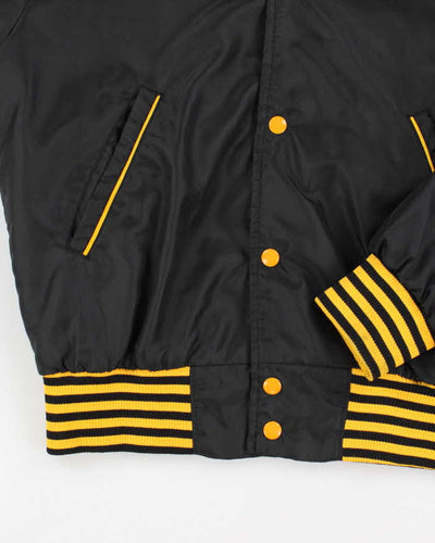60s Vintage Men's Black Varsity Jacket - M