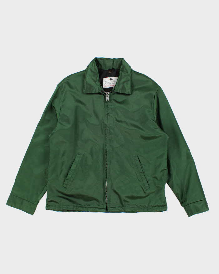 Mens Shimmery Dark Green Golden Fleece Industrial Wear Jacket - M