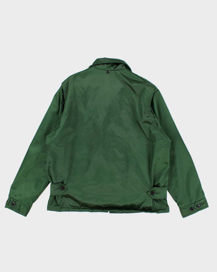 Mens Shimmery Dark Green Golden Fleece Industrial Wear Jacket - M