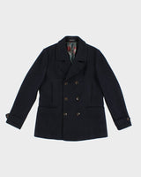 Ted Baker Navy Wool Blend Coat - L
