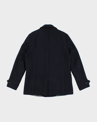 Ted Baker Navy Wool Blend Coat - L
