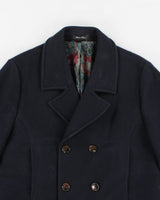 Ted Baker Navy Wool Blend Coat - L