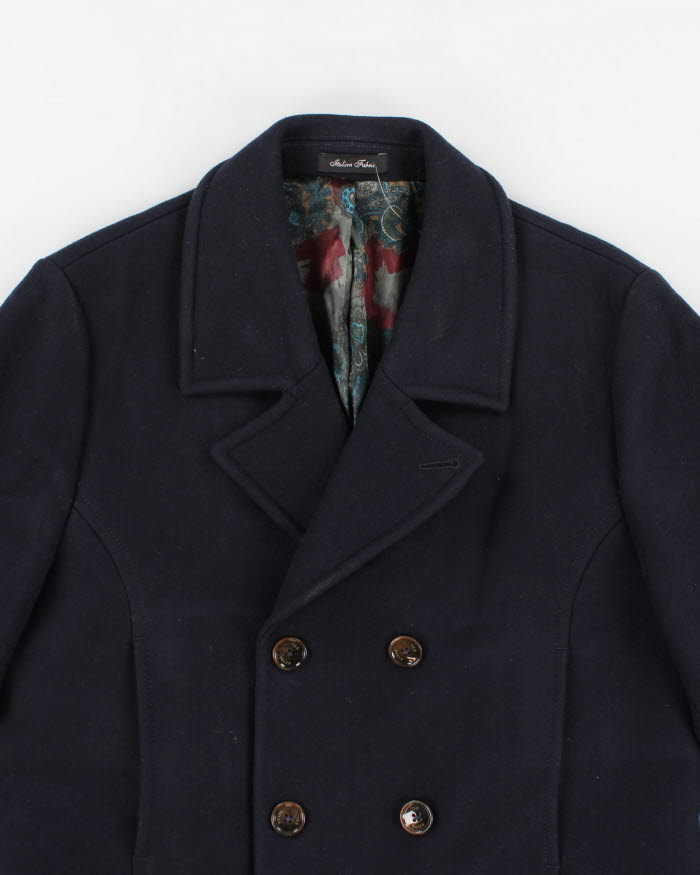 Ted Baker Navy Wool Blend Coat - L