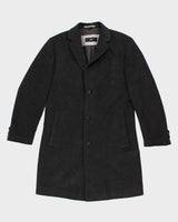 Hugo Boss Grey Wool Overcoat - L