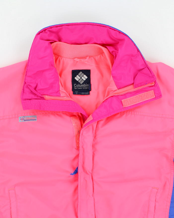 Vintage 90s Men's Columbia Neon Pink Ski Jacket - S