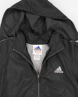 Vintage 90s Adidas Hooded Light Windbreaker - L