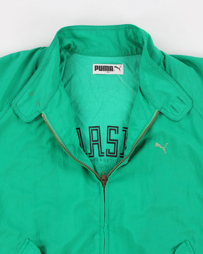 Vintage 80s Puma Green Windbreaker - L