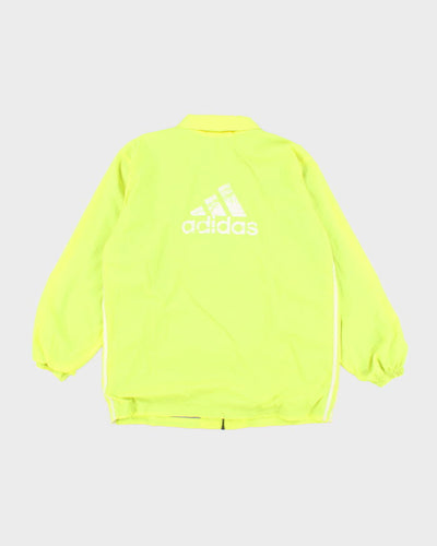 Vintage 90s Adidas Bright Neon Yellow Windbreaker - L