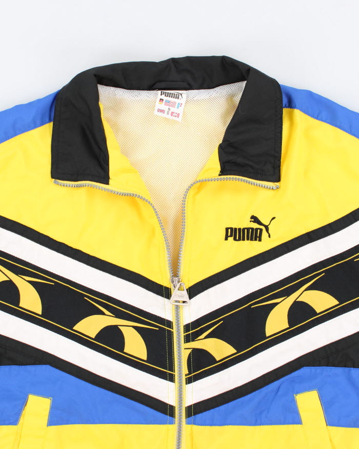 00s Retro Puma Yellow Oversized Windbreaker - S