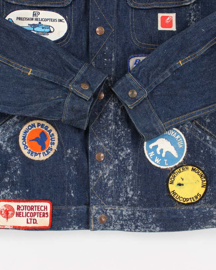 Vintage 80s GWG Patched Denim Jacket - L