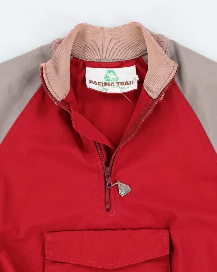 Giacca a vento vintage con cappuccio e zip a un quarto del Pacific Trail vintage anni '80 s