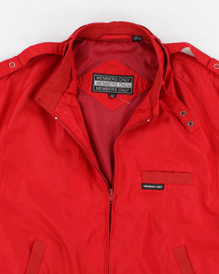 Vintage 80s/90s Members Only Red Jacket XL - Main Image
