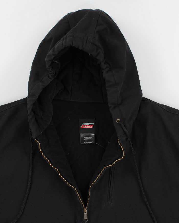 00s Dickies Black Hooded Workwear Jacket - XXL – Rokit