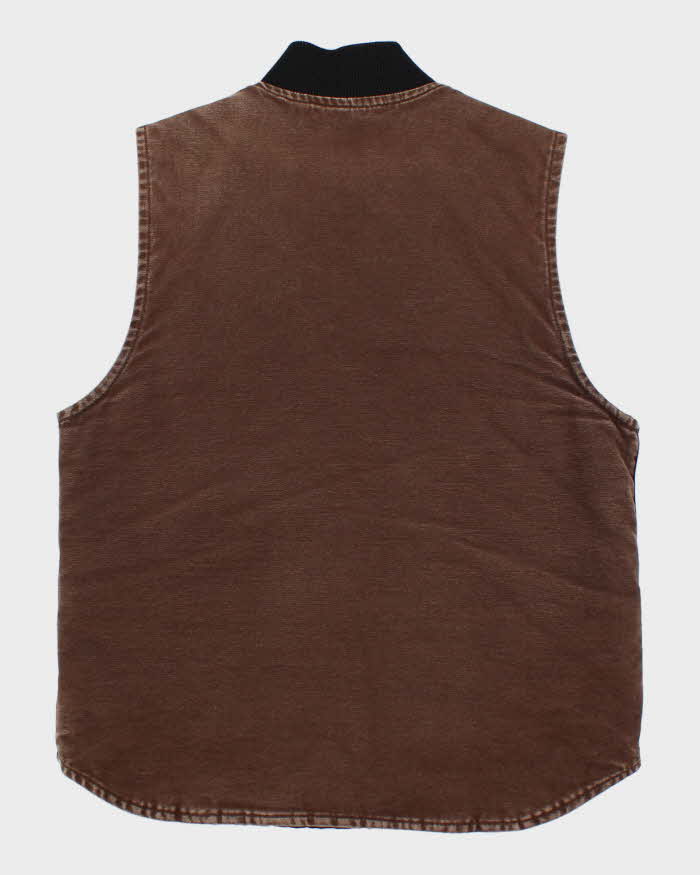 90s Carhartt ベスト Vintage 90s Carhartt Brown Workwear Vest - M/L – Rokit