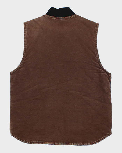 Vintage 90s Carhartt Brown Workwear Vest - M/L