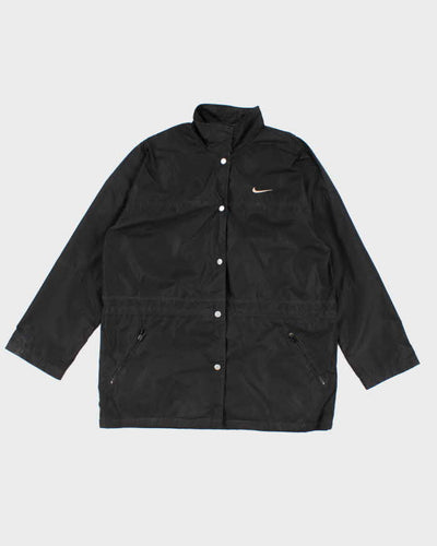 90s Vintage Men's Black Nike Coach Jacket - M