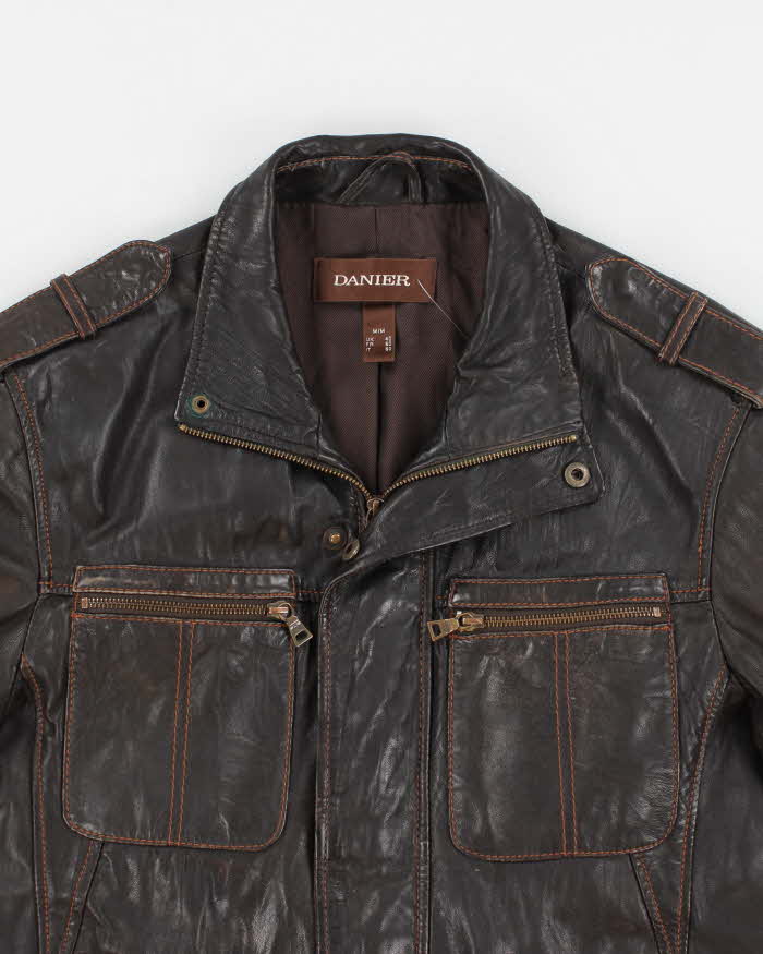 Vintage Danier Dreamy Brown Leather Jacket - M