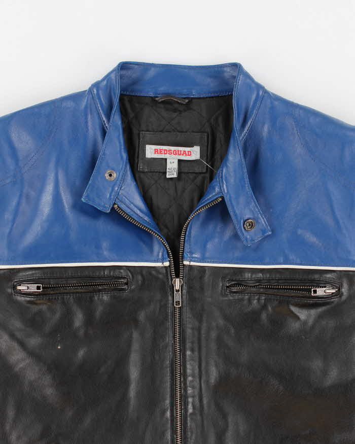 Vintage 90s Red Squad Leather Jacket - S